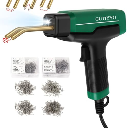 Plastic Welder, Plastic Welding Kit Bumper Repair Kit with 400 PCS Hot Staples for Car Bumper Plastic Crack Repair and Any PC Product