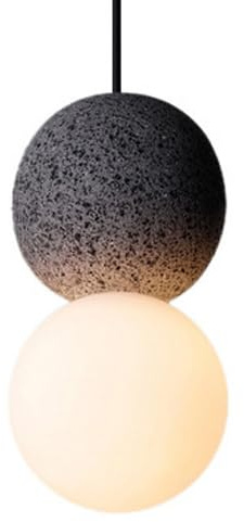 SSBHDM G9 Light Source Single Head Chandelier, Creative Personality Marble Glass Pendant Light, Ceiling Lighting Fixtures, Living Room Bedroom Balcony Decoration Hanging Lamp