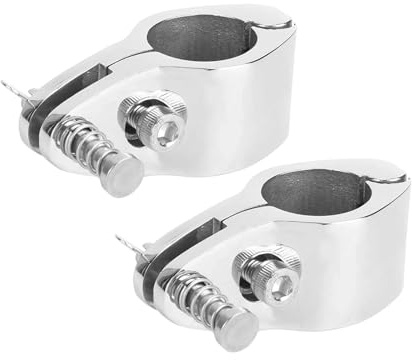 Pack of 2 Stainless Steel Bimini Top Clamps Clip Quick Release Mechanism Saltwater Resistant for 22mm/32mm Marine Tubes Heavy Duty Bimini Top Clamps