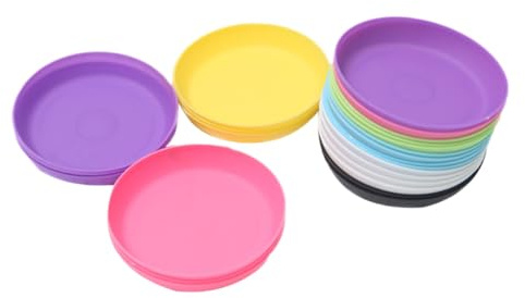 Toyvian 20piezas Bandeja para Macetas De Plástico Platillo para Suculentas Base Redonda para Jardín y Balcón Soporte para Plantas