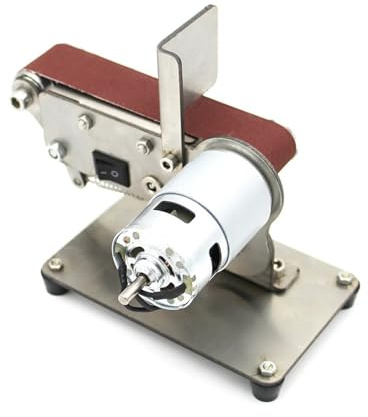 Lijadora De Banda De 200 W, 7 Velocidades, Mesa Ajustable De 0 A 65°, Correa De 3 X 32 Cm, Acero Inoxidable, Compacta Y Ligera, Ideal For Talleres De Bricolaje Ampliamente Utilizado