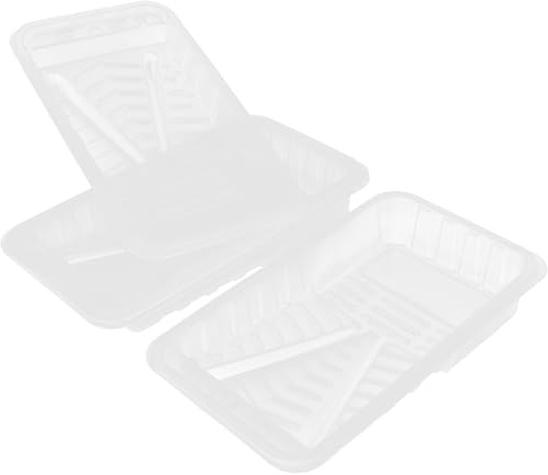 Yardenfun Kit de 4 Piezas Bandeja para Rodillos de Pintura de Plástico Ligera y Fácil de Usar para Pintar Paredes Revestimiento Resistente