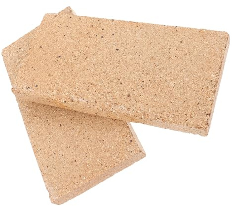 Ciieeo 2 Ladrillos Refractarios de Arcilla para Estufa de Leña 23X114X2 CM Aislantes Térmicos Resistentes al Calor para Chimenea Horno de Pizza y Barbacoa