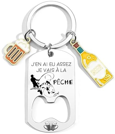 Lumengqi Porte clef Humour Homme Personnalisé Cadeaux Noel Fête Pères Anniversaire Cadeau Papa Grand Garçon Chasseur Motard Vélo Geek Fan de Football Pêcheur Bricoleur Rigolo Porte clef Original