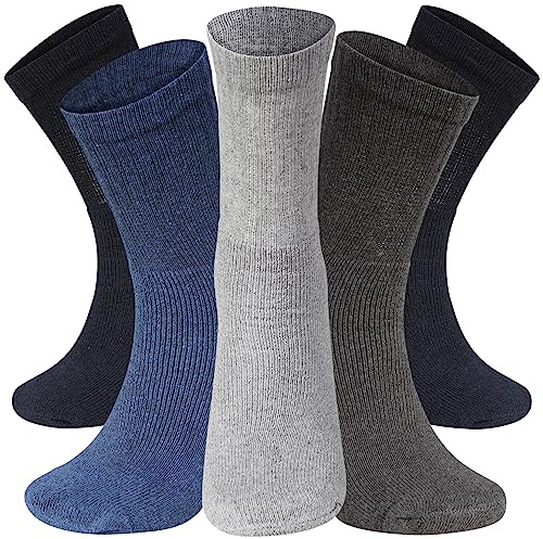Kensington® Men’s Sport Socks – 10 Pairs, Coloured Crew Socks (Size 6-11) – Cushioned Cotton for Gym, Running & Everyday Use
