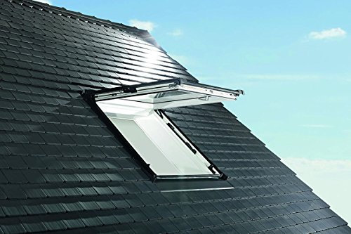 Roto Designo R8 WDF R88CK W WD AL Klapp-Schwingfenster mit Wärmedämmung und Eindeckrahmen (Eindeckrahmen: EDR Rx WD 1x1 HZI AL, 54 x 78)