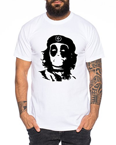 Che Pool Herren T-Shirt Dead Comic Hero Viva la Revolution, Farbe:Weiß;Größe:XL