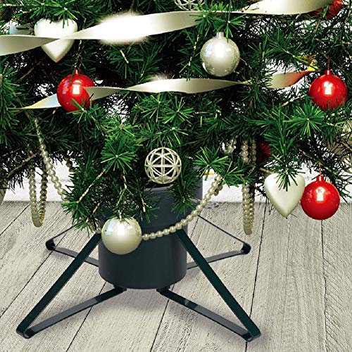 URBNLIVING Weihnachtsbaumständer aus Metall, robuste Klemme, Schwarz , 21 cm
