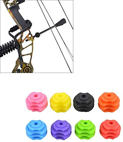 AMEYXGS Bogenschießen Gummibogen Saiten Stabilisator Compoundbogen Saiten Suppressor Stabilisator (rot)