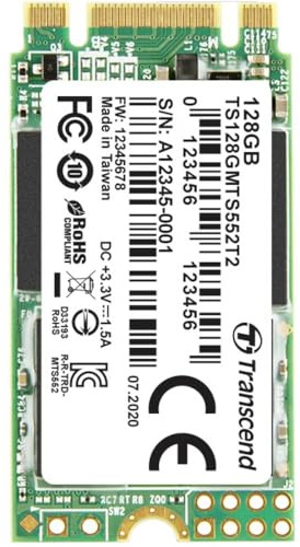 Transcend MTS552T2 - SSD M.2 SATA da 128 GB, SATA da 6 Gb/s Industrial TS128GMTS552T2