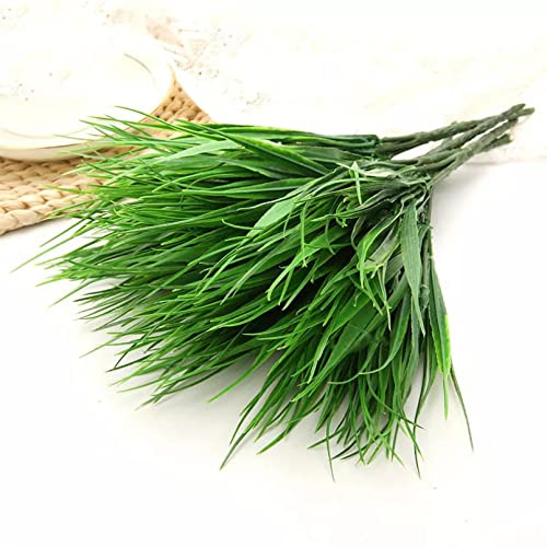 Equirider 1 Pcs/lot Artificielle Faux Herbe Plantes Vertes 7 Fourche Simulation en Plastique Herbe Fraîche pour Aquarium Fish Tank Décoration Décor À La Maison