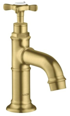 hansgrohe AXOR Montreux Válvula estacionaria de suelo sin juego de desagüe, sólo para conexión de agua fría, 16530950, Color: Brushed Brass