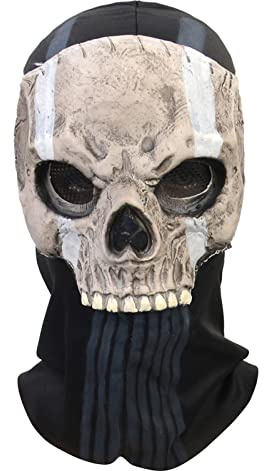 Ghost masque tête de mort intégral unisexe pour airsoft, sport en plein air, halloween et cosplay
