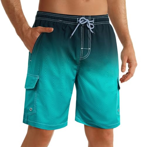ELETOP Men's Swimming Shorts Swim Trunks Quick Dry Board Shorts Men Performance Beach Shorts Surfing Shorts with Mesh Lining S-4XL