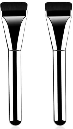 Pennello per fondotinta, pennello per fondotinta, pennello per fondotinta, pennello per fondotinta, pennello ultra sottile (2 pezzi)