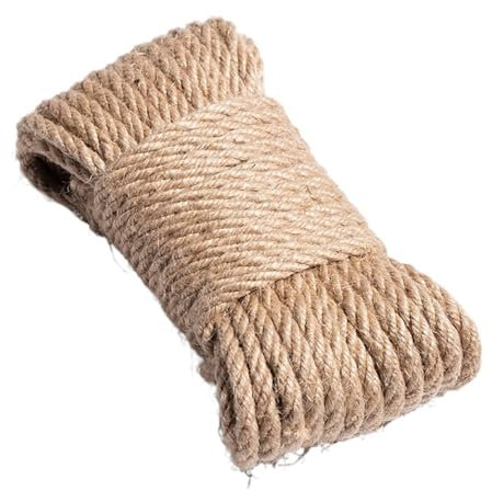 Natürliches Vintage-Juteseil, Schnur, Rolle, Nähen, Weihnachten, Basteln, Juteschnur, Faden, Hochzeit, handgefertigt, DIY, Party, Schleifen, Dekoration (Farbe: 5 mm, 5 Meter)