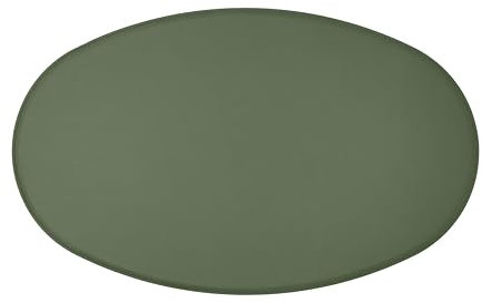 Eglooh - Venere - Ovale Schreibtischunterlage aus Leder Grün cm 50x31 - Handwerkliche Nähte und rutschfester Boden - Made in Italy