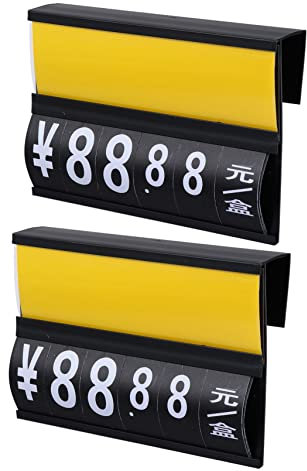 FUNOMOCYA 2stücke Preisschild Für Supermarkt Hängende Preistafel Löschbares Preisdisplay-rack Kombinierter Preisbereich Mit Nummernkarten Praktisch Und Einfach Zu Bedienen