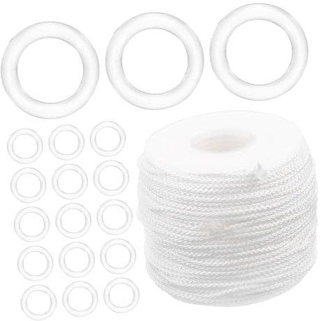 Cabilock Roman Blind Accessories Set Braided Lift Cord and Curtain Rings for Easy Installation for Diy Roman Blind Projects