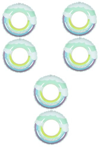 HEMOTON 3 Sätze Regenbogen-schwimmring Schwimmer Im Freien Aufblasbarer Schwimmring Doppelter Behälter Wickler Korb Sommerschwimmer Tuner Wickelwerkzeuge Dual PVC 2 Stück * 3