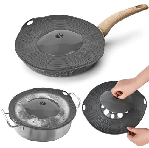 YYTECH Tapa Silicona para Olla, Tapa Antisalpicaduras, Protección contra sobrecocción y salpicaduras, 29 cm de silicona, protección contra salpicaduras para ollas, tapa de silicona para ollas 16-28cm