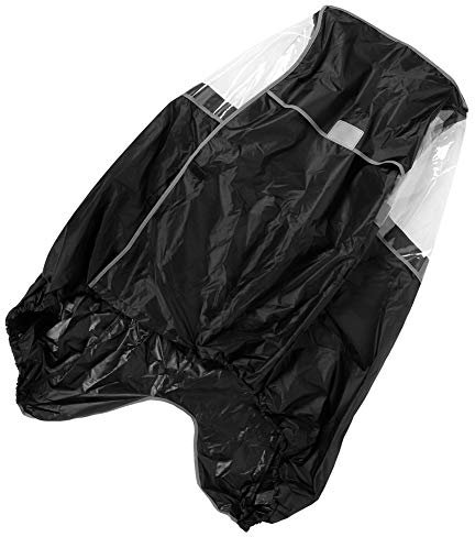 Oreilet Bike Rücksitz Baldachin, Radneurefeste Abdeckung, Wasser Im Freien Wasser Heckbike Fahrradsitz Poncho, Ain Protection Bike Rücksitze Regenmantel mit Transparentem Fenster (BLACK)