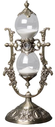 Style Vintage Sourceau vintage - Sourage de sablier métallique rétro, sablier rétro en bronze vintage | Timer de sablier vintage de 15 minutes, sablier décoratif vintage 15 minutes, ornement d'horloge