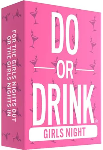 Do or Drink Girls Night Party Card Game, 250 Cards with Challenges, Ladies Night Entertainment
