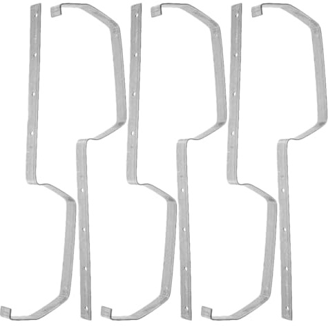 Veemoon 6pcs 200mm Metal Gutter Bracket Heavy Duty Roof Gutter Rack Support for Patio Lawn Garden Various Systems Mounting, Easy to Install