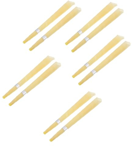 PACKOVE 10 Stück Große Trompetenförmige Aromatherapie Ohrreinigungsstäbchen aus Bienenwachs mit Sicherheitsmarkierung Beruhigend für Zuhause und Ohrenschmalz
