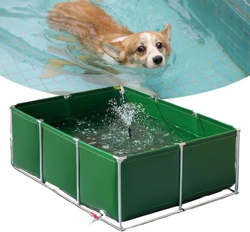 Toile pour bassin à poissons avec support, cadre de piscine hors sol pour jardin, grand aquarium extérieur pour enfants et adultes