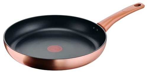 Lagostina Rosé, Padella Antiaderente Ø 30 cm, Colore Oro Rosa | Rivestimento Titanium, Indicatore di Calore Thermo-Signal, Manico Rivettato, Compatibile con Induzione