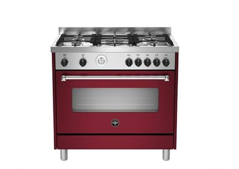 Bertazzoni La Germania Americana AMN965EVIT cucina Elettrico Gas Bordeaux, Acciaio inox A