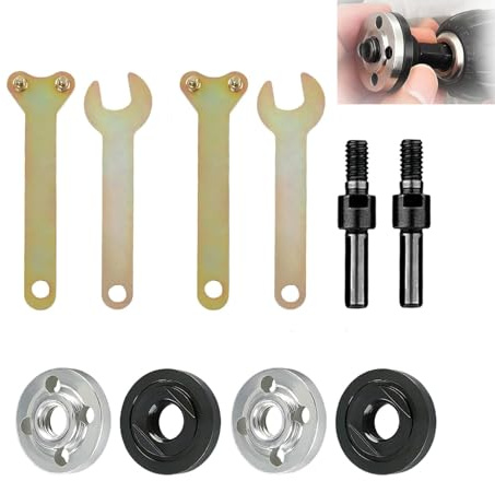 10 Piezas Daptador Taladro Amoladora, biela de la amoladora de taladro eléctrica, Vástago Mandril Arbor Taladro para El Esmerilado EléCtrico, Corte De Azulejos, para Disco de Corte de Metal