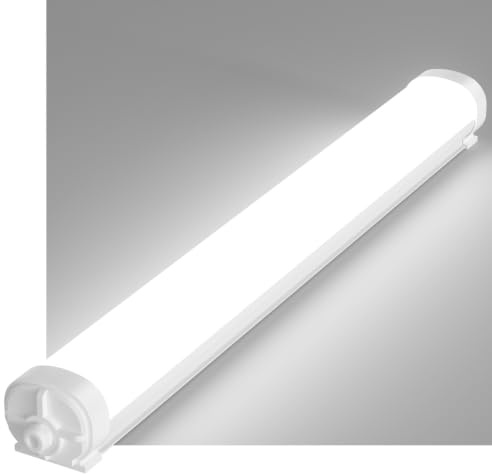 RUISUN LED Feuchtraumleuchte 120CM 36W 4500lm 4000K Neutralweiß IP65 wasserdicht verknüpfbar (bis zu 20 Leuchten) Wannenleuchte für Werkstatt, Keller, Garage