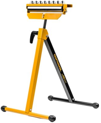 CRAFTMAKER Rollenbock höhenverstellbar 3-in-1 - Rollbock & Rollenständer für Kappsägen und Tischkreissägen, mit Rollen-, Kugel- & Flachauflage, klappbar 71–115 cm, bis 100 kg