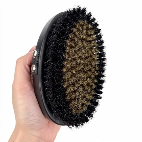 LYRON® Premium Körperbürste aus Buchenholz mit Kupfer- & Naturborsten für glatte Haut, Exfoliation & Durchblutung. Body Dry Brush. Massagebürste - Trockenbürste mit natürlichem Peeling-Effekt.