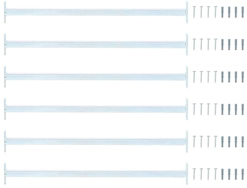 Lot de 6 Grille de Fenêtre, Grille Défense de Protection Barre de Sécurité Réglable 6 pcs Argenté Acier