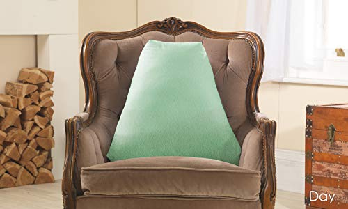 Lancashire Textiles Limited Manufacturers of quilts, pillows and homewares | Soft Suede Magnetic Therapy Lumbar Support Triangle Cushion (Day)