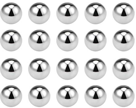 sourcing map 20 Stück Stahlkugeln 8mm Massiver Chromstahl G10-Präzision Kugeln für Kugellager