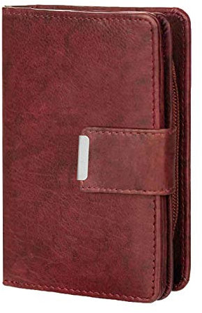 Elitar Geldbörse Damen Leder Klein RFID Schutz Portmonee mit Kartenfächer Lila