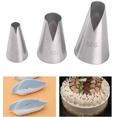 DUORUI 3 Stück Spritztüllen aus Edelstahl zum Dekorieren von Torten Cupcakes Kuchen Einrichtungstipps