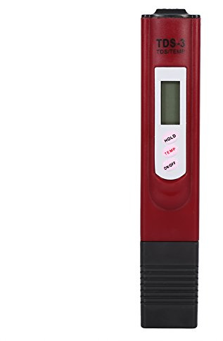 Pool Wasserhärte Testgerät mit TDS-Messung 0-9990 PPM LCD-Anzeige für Aquarium & Swimmingpool – Präziser Wassersoftness Tester mit hoher Auflösung, ideal für Poolpflege und Aquaristik (Rot) | Präzises TDS-Messgerät, hohe Auflösung, digitales Display, für Poolpflege und Aquarienwartung