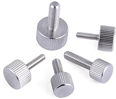 Vis à oreilles 2-10pcs m2 m2.5 m3 m4 m5 * 5/6 / 8/10/15/15/20/25/30 mordilla pouce vis à la main serrer les vis en acier inoxydable moletage tête plate tête Tête moletée filetée