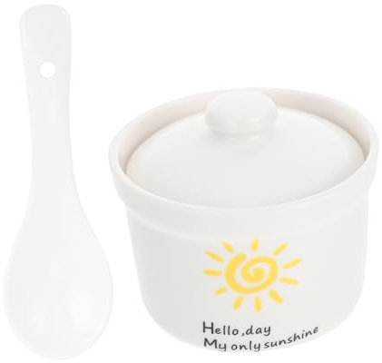 Cabilock Suppenschüssel Aus Keramik Mit Deckel Einfacher Dampftopf Multifunktionale Tasse Für Zuhause Und Restaurant