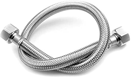 1PCS Flexible Pipes for Bathroom/Kitchen/Toilet Taps British Standard Pipe 1/2 x 1/2 BSP Fitting 500mm