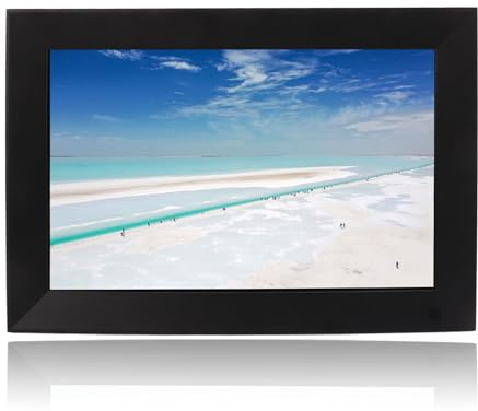Digitaler Bilderrahmen WLAN 10,1 Zoll IPS Touchscreen Elektronischer Bilderrahmen Support 128GB Expandable Bilderrahmen Teilen von Fotos oder Videos überall über App, Gifts