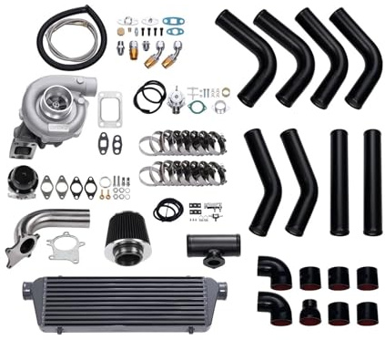 daili Store Turbo-Kit-Krümmer, kompatibel mit BMW E46 E36 328I 323IS 325I 323I mit Turbo-Krümmer + BOV + Wastegate