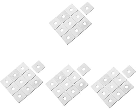 Gatuida Platte 40 Stk Quadratische Unterlegscheibendichtung Edelstahlschrauben Waschmaschine Unterlegscheibe aus Edelstahl Lagerplatte Rostfreier Stahl Gips Ladeplatte Bolzen Verschluss