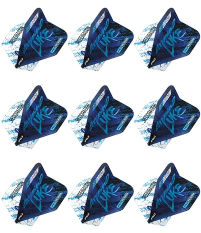 RED DRAGON Yin Yang Double Sided Luke Humphries World Champion Blue & White Standard Dart Flights 3 Sets Per Pack (9 Dart Flights in total)